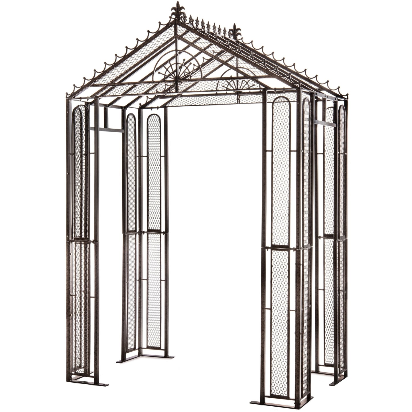 H Potter Garden Arbor Trellis Arch Metal Heavy-Duty for Climbing Plants