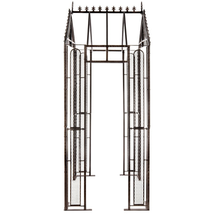 H Potter GAR141 garden arbor studio setting, freestanding metal arch for outdoor landscaping Heavy-Duty for Climbing Plants
