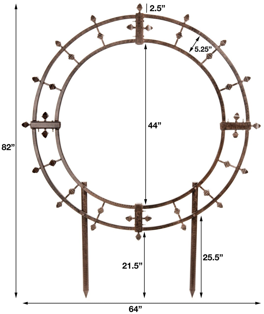 H Potter Garden Trellis Wrought Iron Round Metal Yard Art