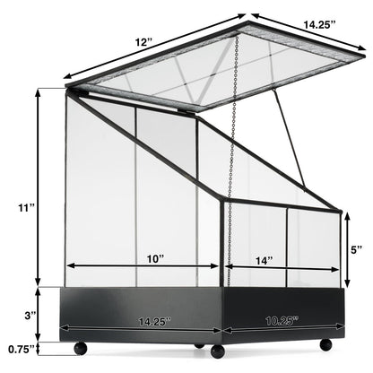 H Potter Terrarium Wardian Case Glass Plant Container Table Top Tall Orchids Herbs Fairy Garden Display Case