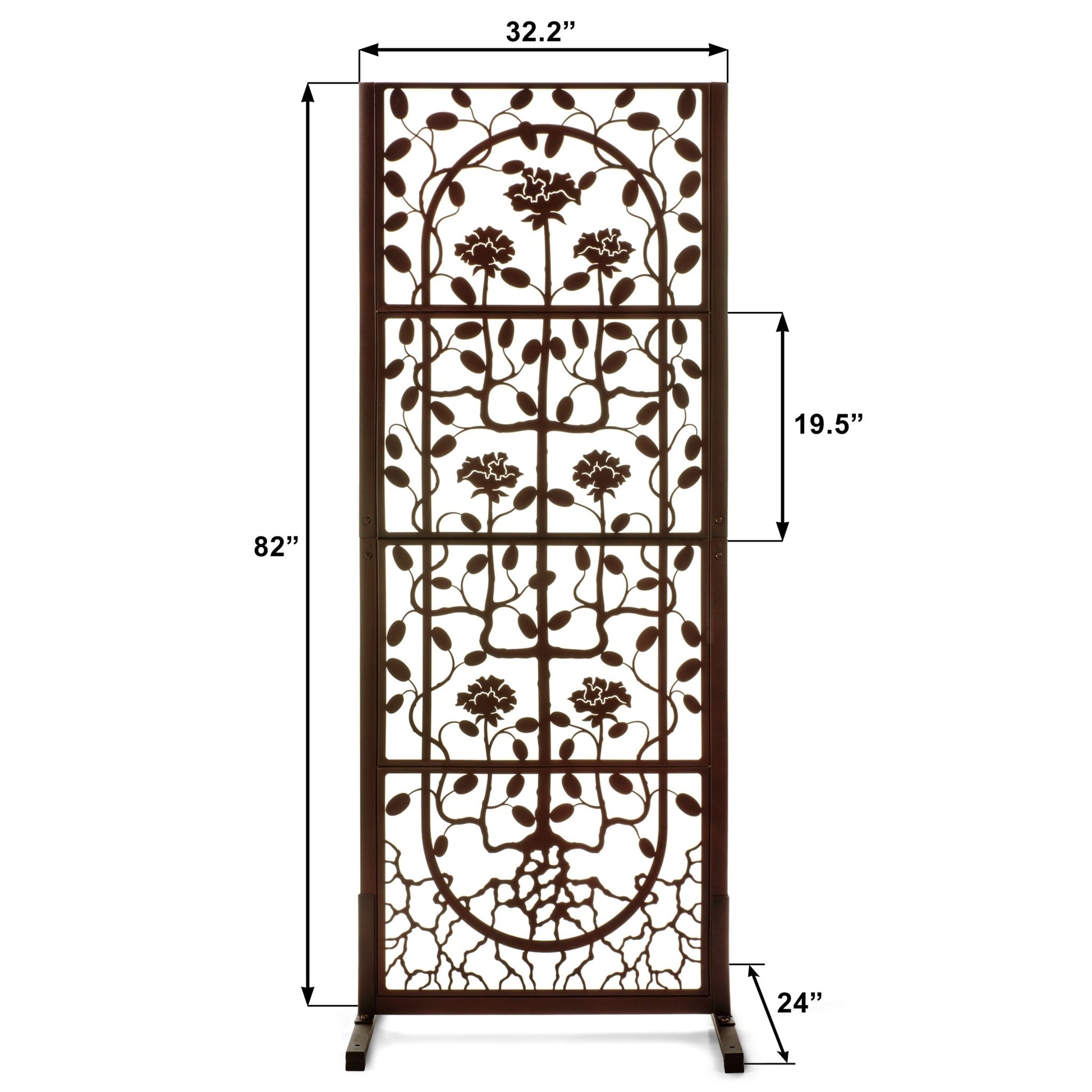 H Potter Rose Trellis Screen Privacy for Patio Deck Balcony