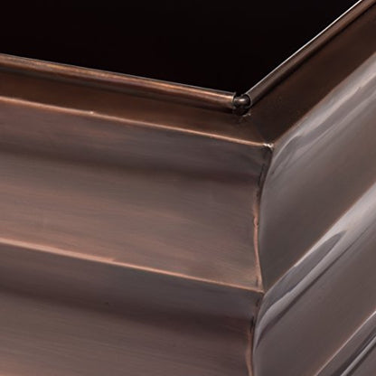 H Potter Planter Large Metal Decorative Ribbed Indoor Outdoor Flower