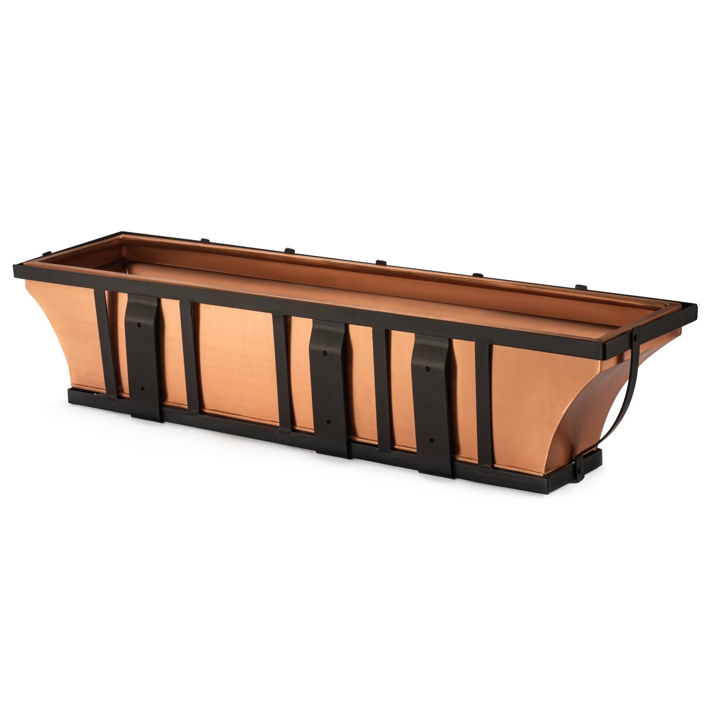 deck window box planters H Potter Copper Window Box Hanging Flower Deck Planter 36" 133a