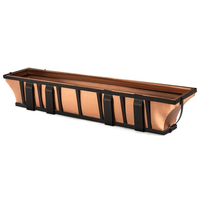 H Potter Copper Window Box with Metal Frame 48 inch