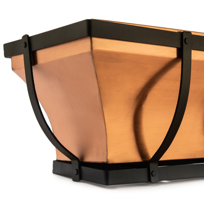 H Potter Copper Window Box with Metal Frame 48 inch