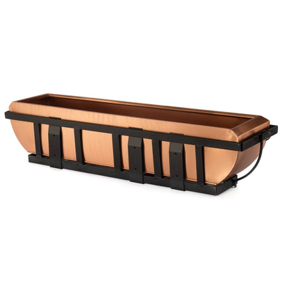 H Potter Copper Window Box Hanging Planter 36" Model GAR134A