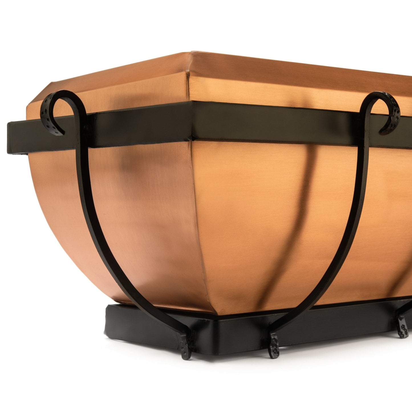 home depot window box planters 36-Inch Solid Copper Window Box with Welded Iron Frame