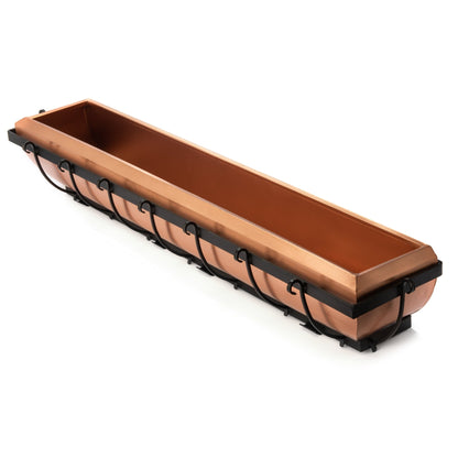H Potter Copper Window Box Hanging Flower Deck Planter 48" Model GAR134B