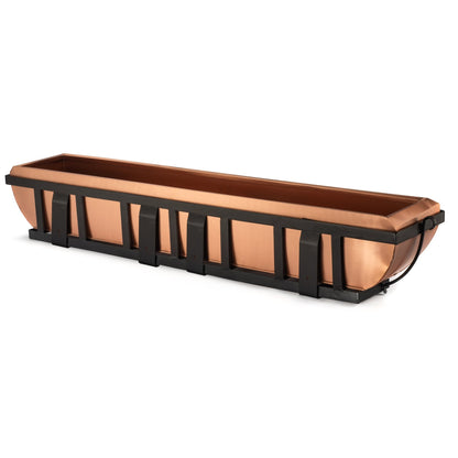 H Potter Copper Window Box Hanging Flower Deck Planter 48" Model GAR134B