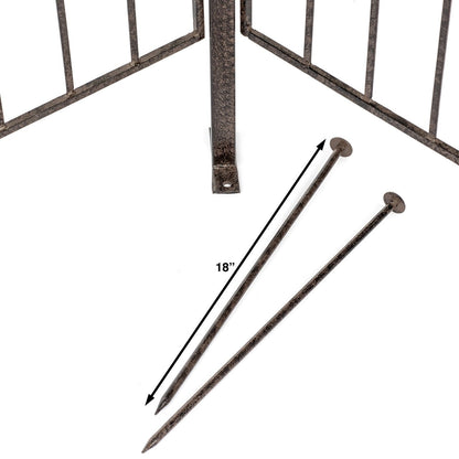 Included 18-inch ground spikes ground stakes and base plate for securing H Potter trellis screen. Heavy duty landscape decor