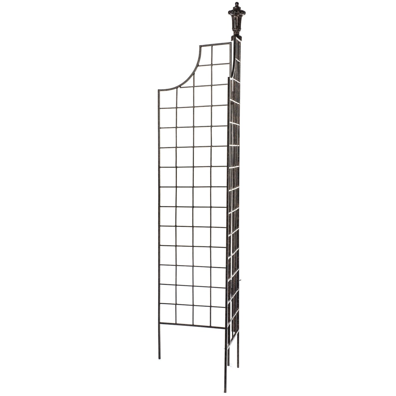 H Potter Trellis Large Two-Panel Garden Screen Wrought Iron Wall Art Landscaping Backyards Yard Patio Wedding Grid Pattern