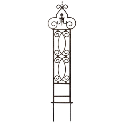 H Potter Metal Garden Scroll Trellis Wrought Iron for Landscaping patio deck balcony backyard art