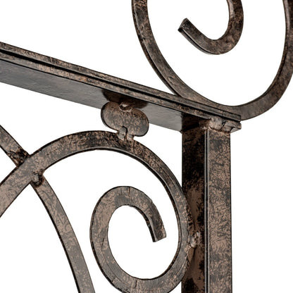H Potter Metal Garden Scroll Trellis Wrought Iron for Landscaping patio deck balcony backyard art