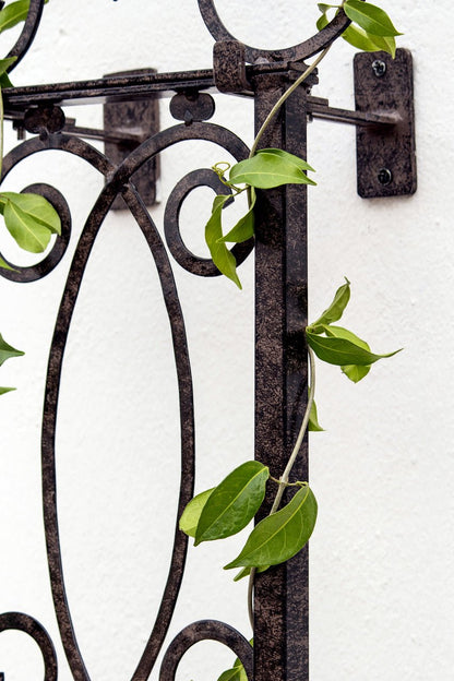 H Potter Metal Garden Trellis Wrought Iron with Wall Mounting Brackets GAR124W1