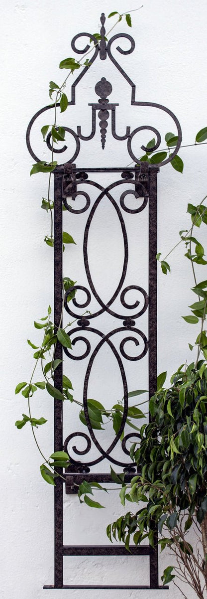 H Potter Metal Garden Trellis Wrought Iron with Wall Mounting Brackets GAR124W1