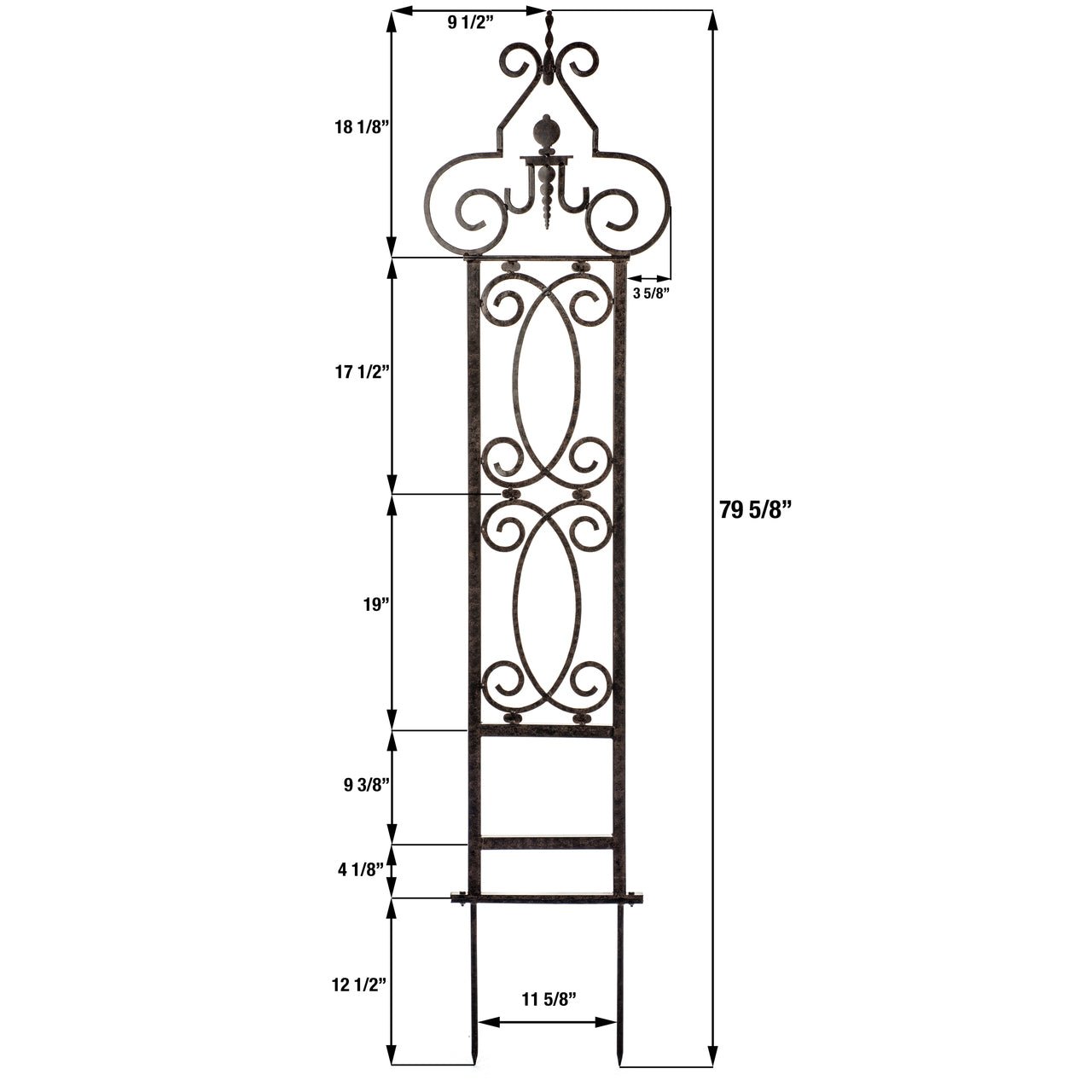 H Potter Weather Resistant Wrought Iron Trellis scroll trellis 