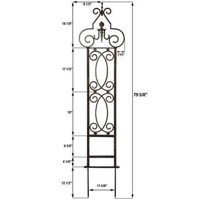 H Potter Weather Resistant Wrought Iron Trellis scroll trellis 