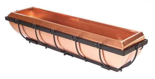 H Potter Copper Window Box Hanging Flower Deck Planter Outdoor Decor Landscaping Design Plant Pot Mothers Day