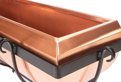 H Potter Copper Window Box Hanging Flower Deck Planter Outdoor Decor Landscaping Design Plant Pot Mothers Day