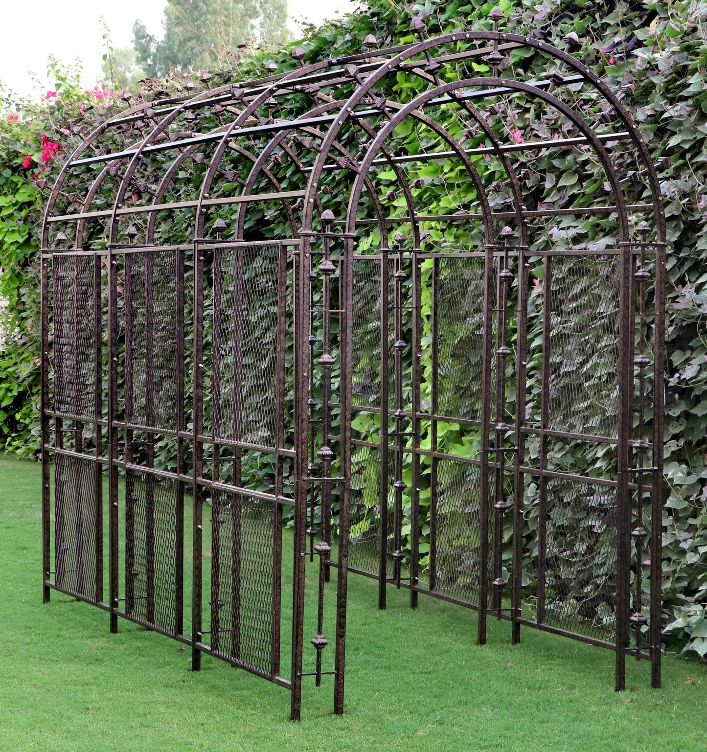 Garden Arbor Arch Trellis Heavy Duty Iron Metal Tunnel H Potter - H Potter