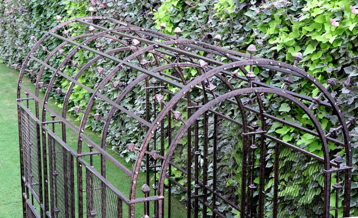 Garden Arbor Trellis Arch Tunnel Heavy Iron Metal H Potter