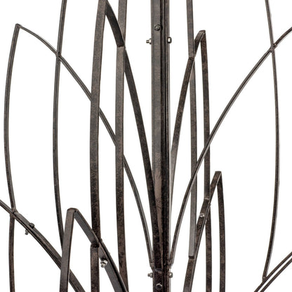 Close-up of powder-coated metal finish and lotus-bud detail on H Potter garden trellis