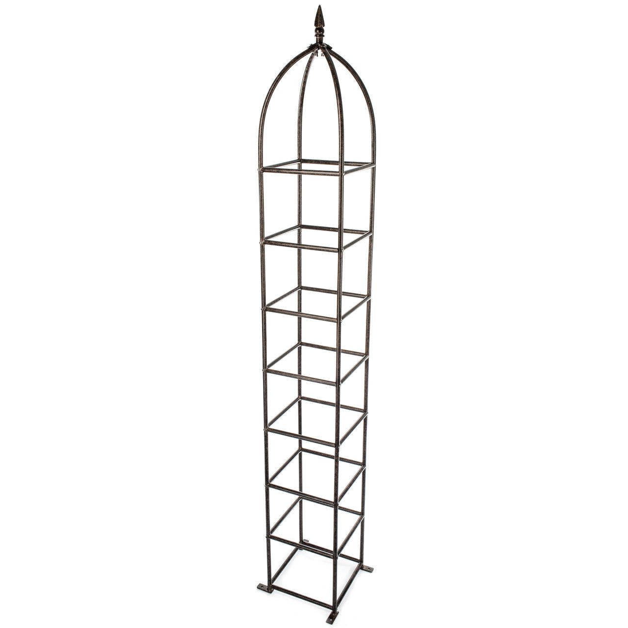 H Potter Chic Farming Tall Iron Trellis for Climbing Plants 12"Square