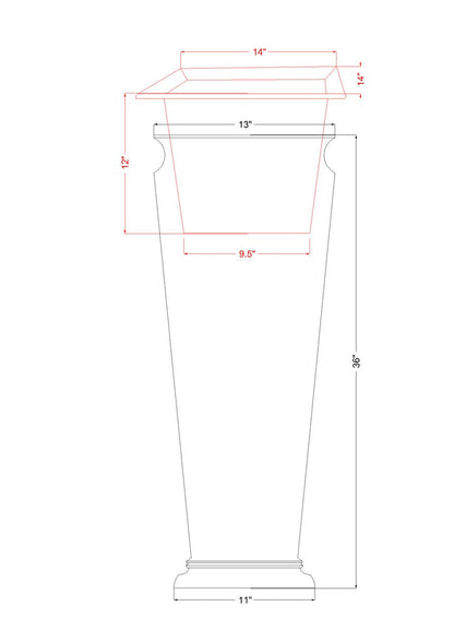 H Potter Large Outdoor Planter Tall Copper Patio Deck Garden Planters