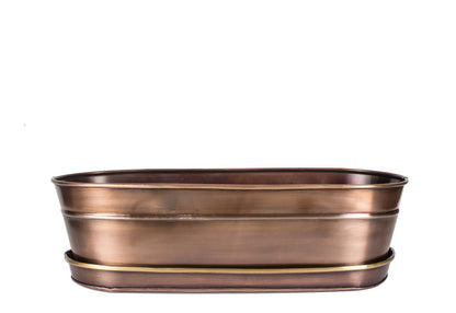H Potter Large Planter w/Antique Copper Centerpiece