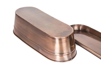 H Potter Large Planter w/Antique Copper Centerpiece