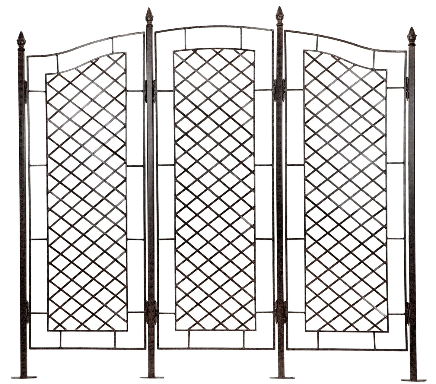 H Potter Large Three Panel Garden Screen Wrought Iron Trellis