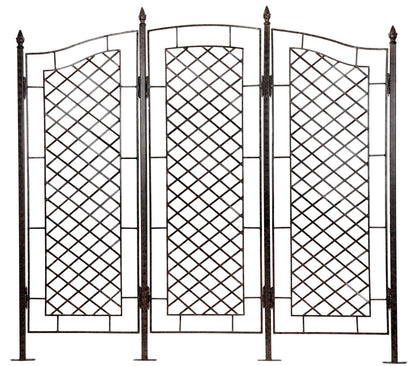 H Potter large garden trellis privacy screen outdoor iron metal garden panel vines flower outdoor backyard climbing plants