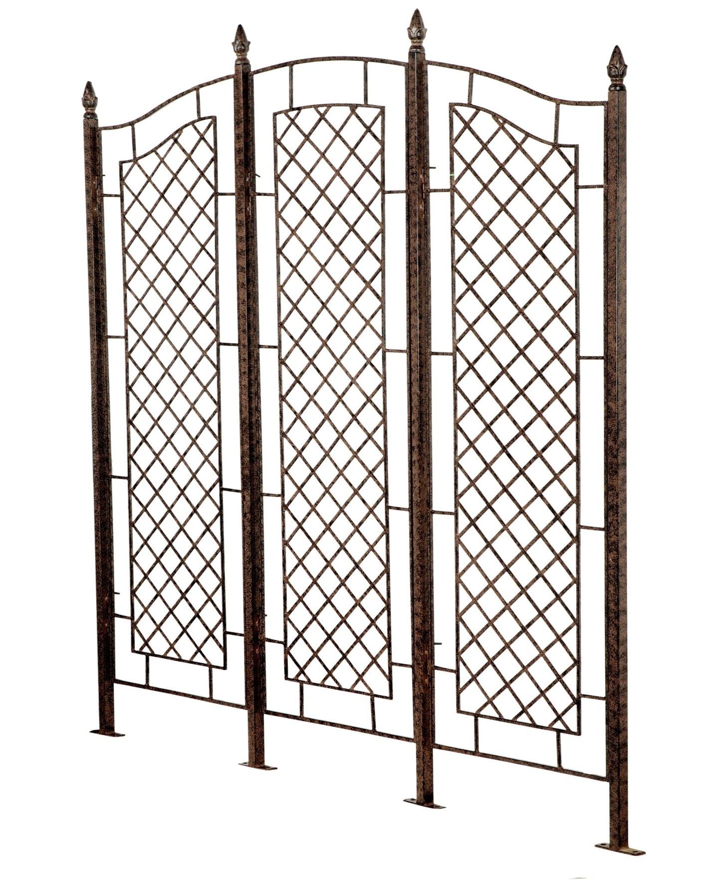 H Potter Large Three Panel Garden Screen Wrought Iron Trellis