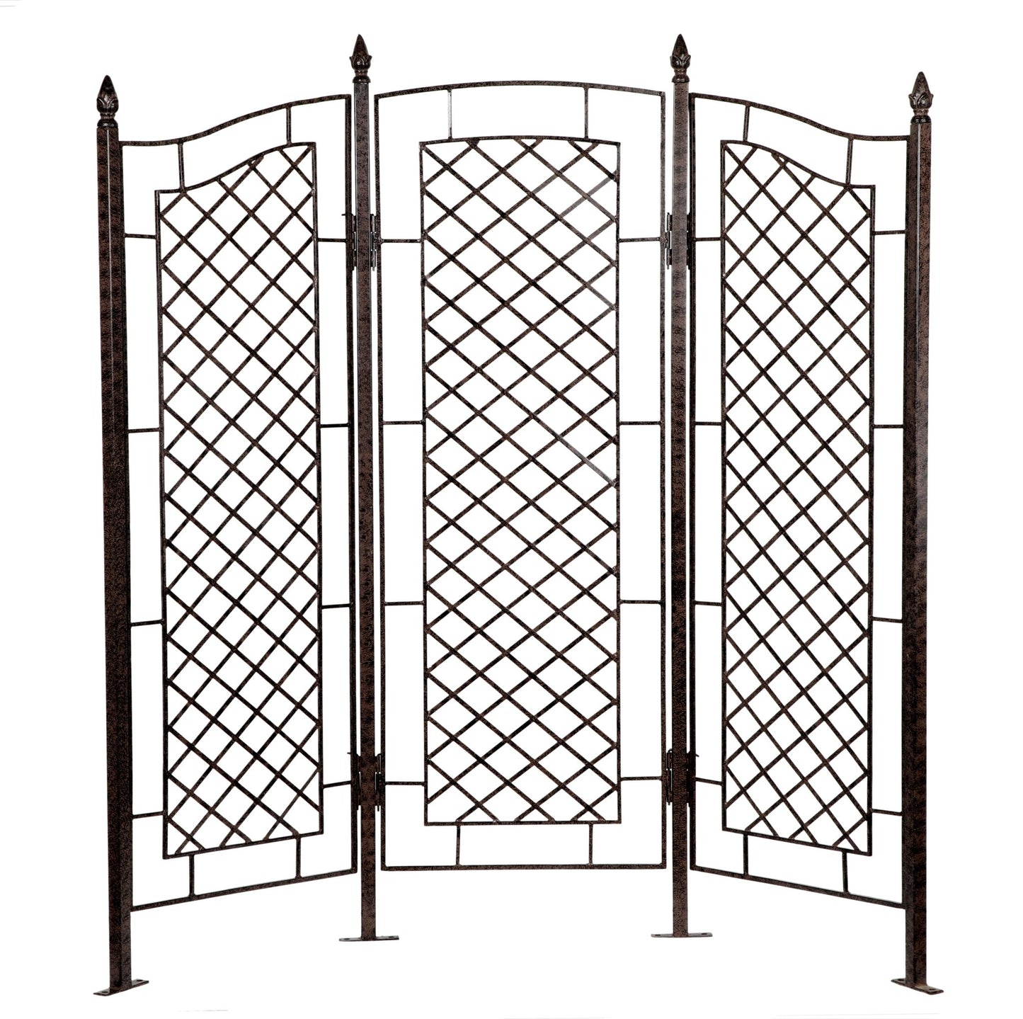 H Potter Large Three Panel Garden Screen Wrought Iron Trellis