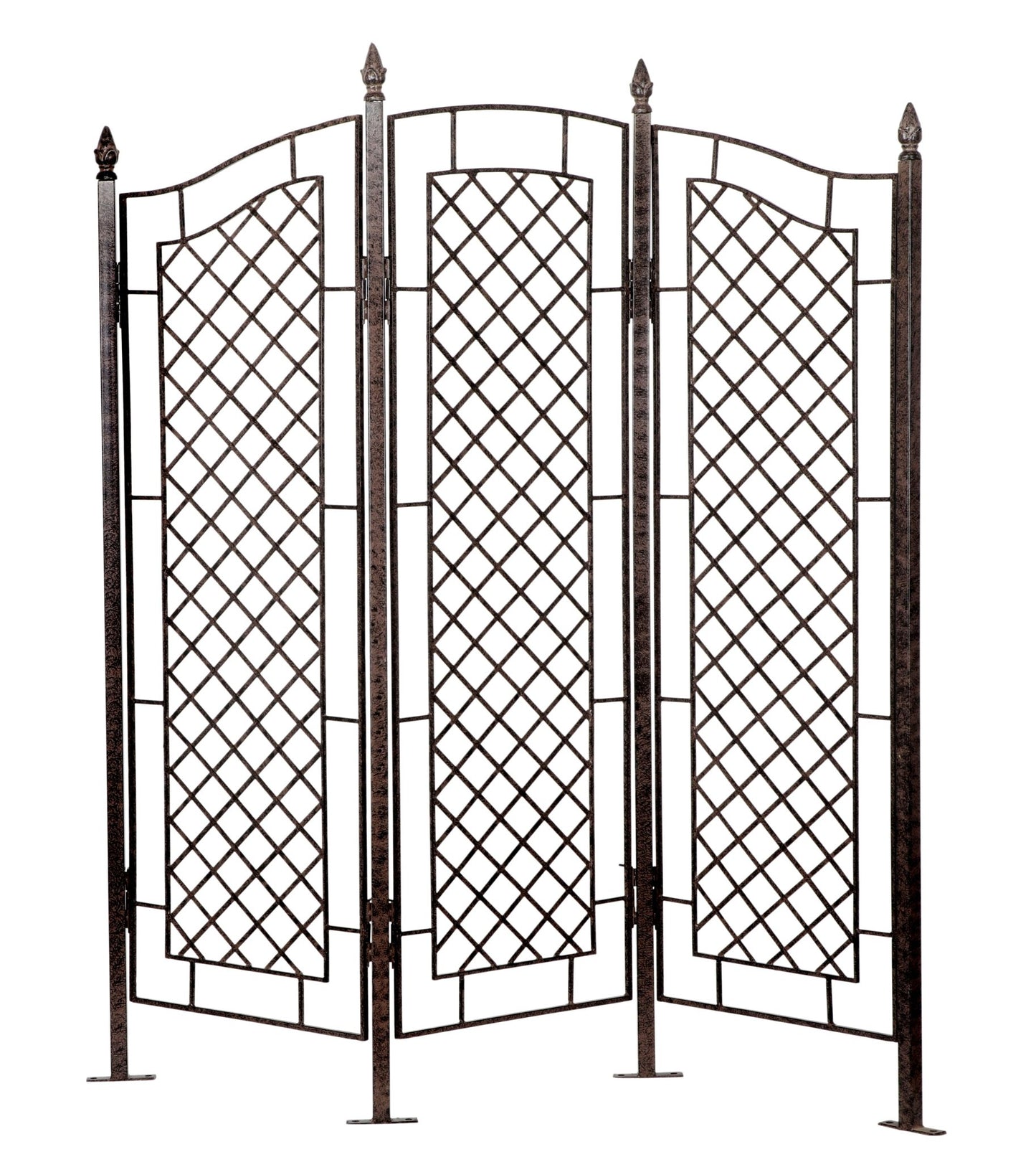 H Potter Large Three Panel Garden Screen Wrought Iron Trellis