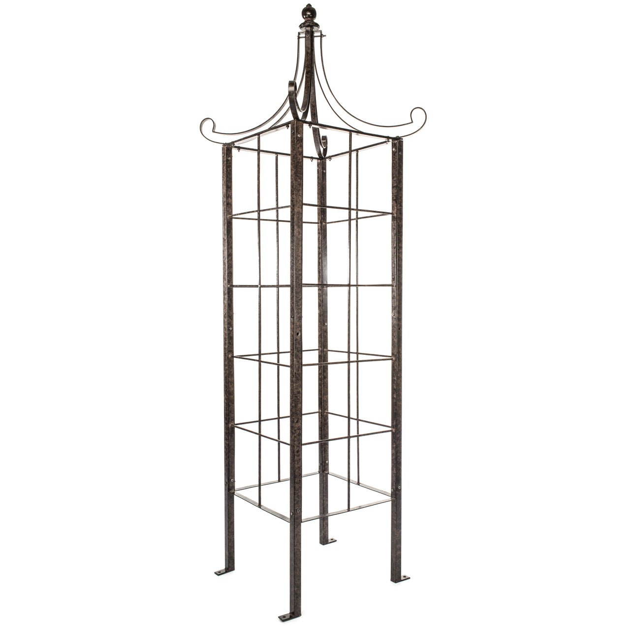 H Potter Garden Obelisk Trellis Metal Wrought Iron Ornamental Large