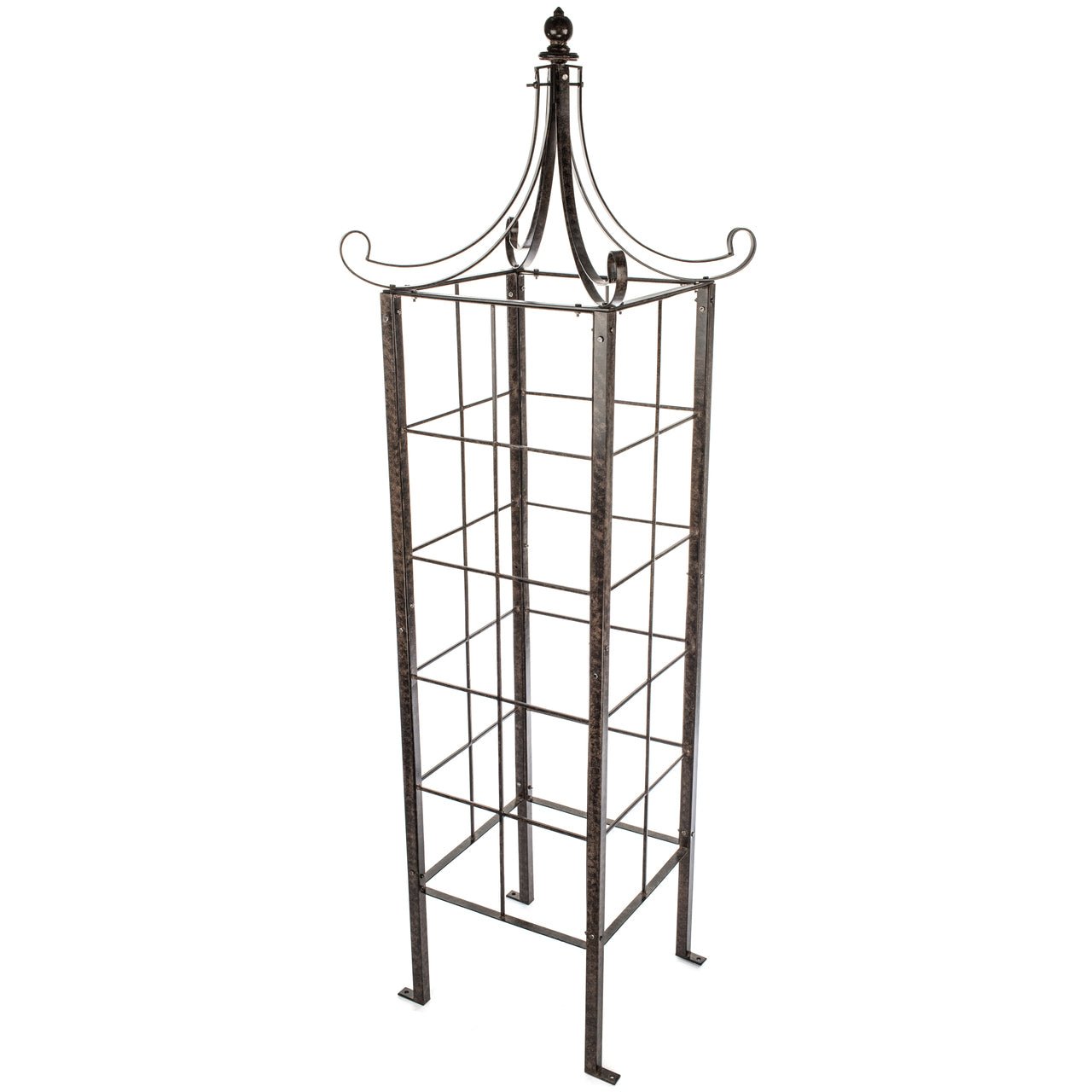 H Potter Garden Obelisk Trellis Metal Wrought Iron Ornamental Large