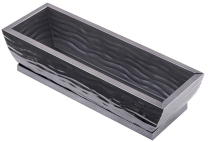 H Potter Rectangular Planter Flower Pot Indoor Outdoor Window Box Black Nickel Finish