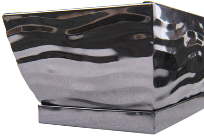 H Potter Rectangular Planter Flower Pot Indoor Outdoor Window Box Black Nickel Finish