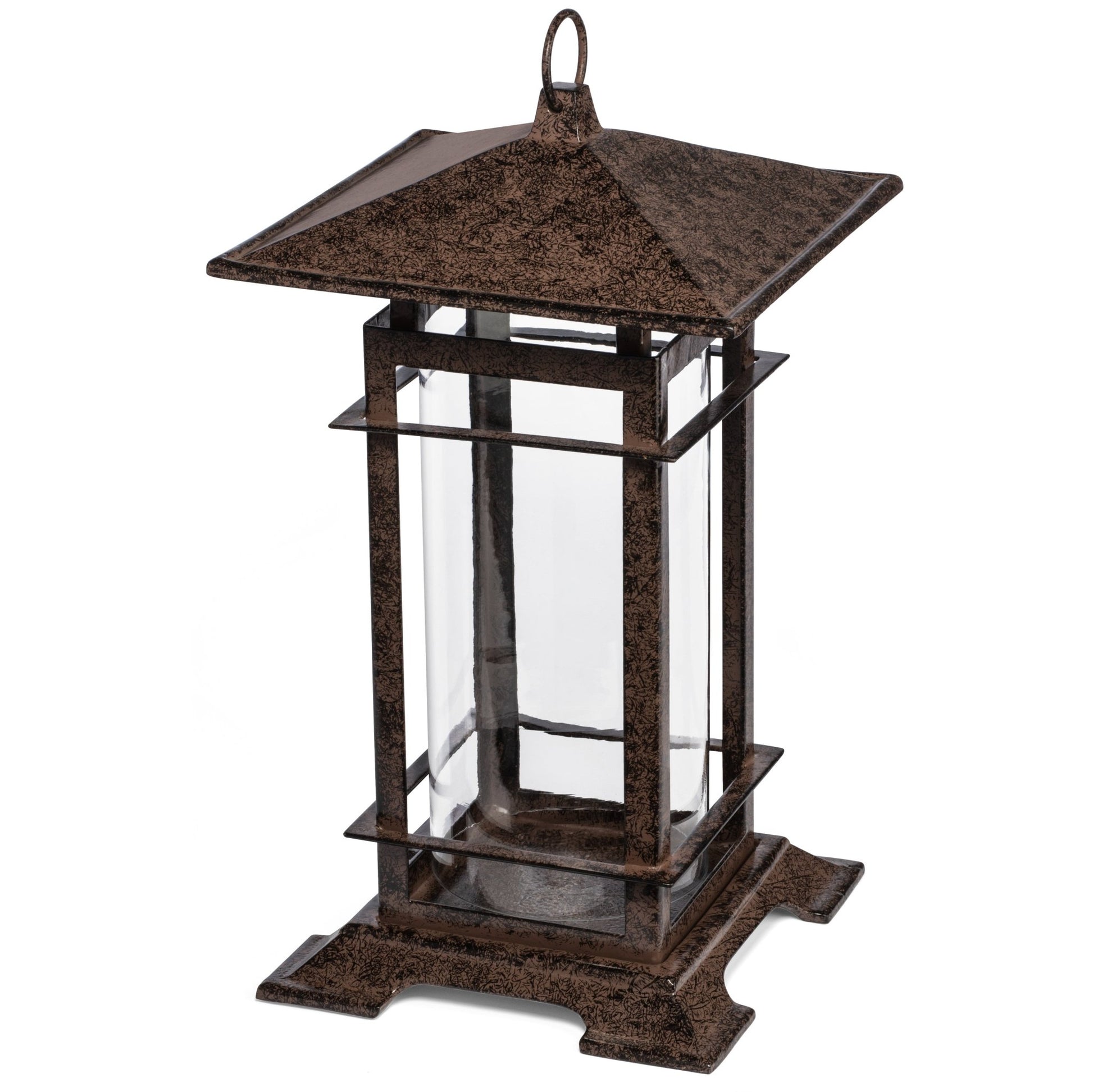 H Potter Candle Lantern with Blown Glass and Cast Iron