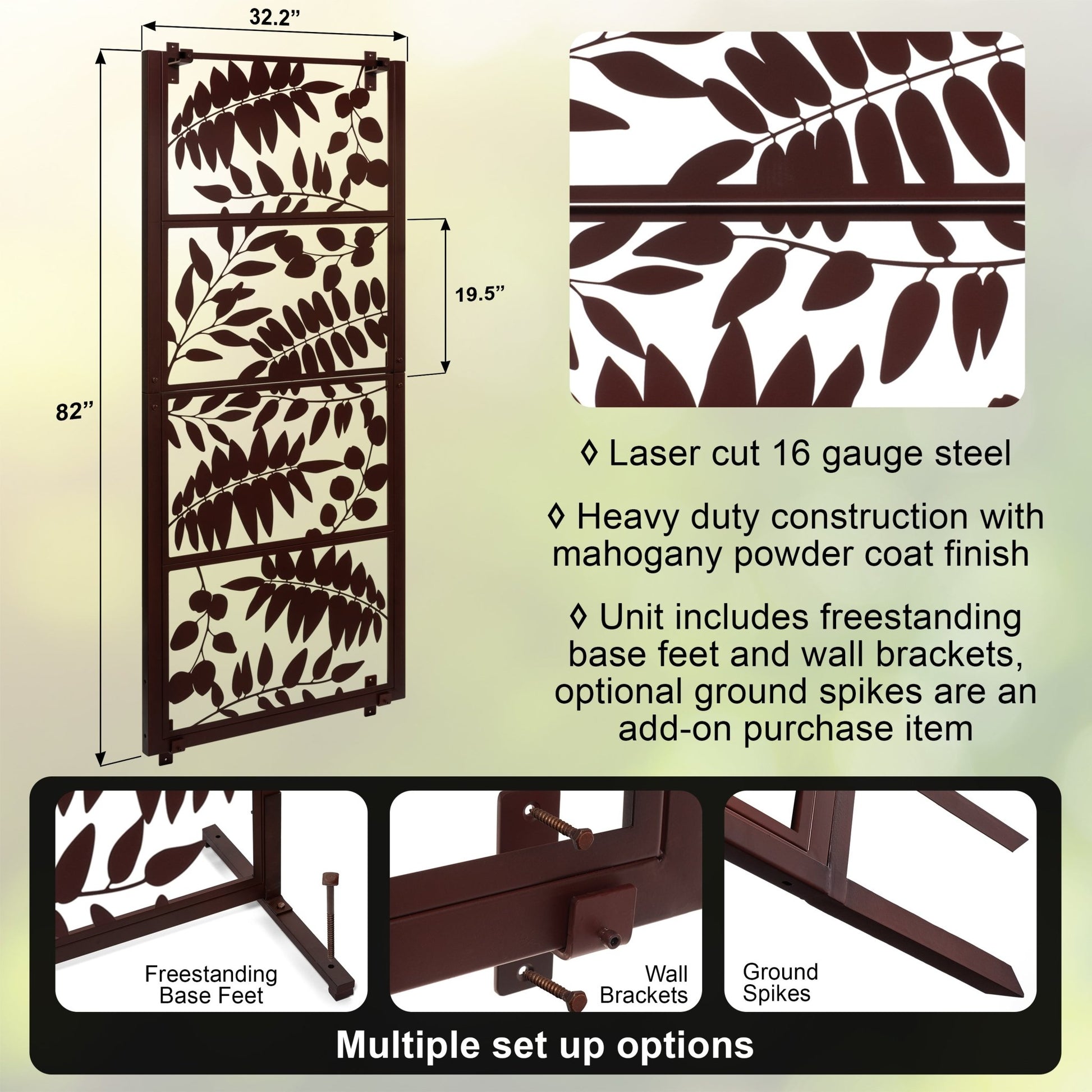 H Potter Wall Trellis Decorative Privacy Screen Plants