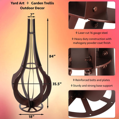 H Potter Trellis Large Metal Ornamental Yard Art Backyard Landscape Design landscaping wedding indoor modern art mom