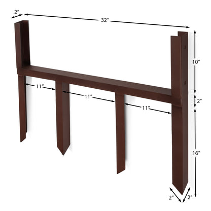 How to secure an H Potter privacy screen trellis ? Heavy-duty ground spikes for soil installs in garden beds.