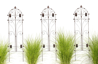 H Potter Set of 3 Italian Iron Trellises with Wall Art Mounting Brackets