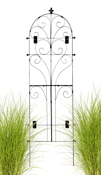 H Potter Large Italian Iron Garden Trellis Metal Wall Art with Mounting Brackets