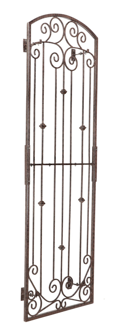 H Potter - 8 Foot Wrought Iron Garden Trellis Metal Wall Screen with Wall Mounting Brackets - H Potter