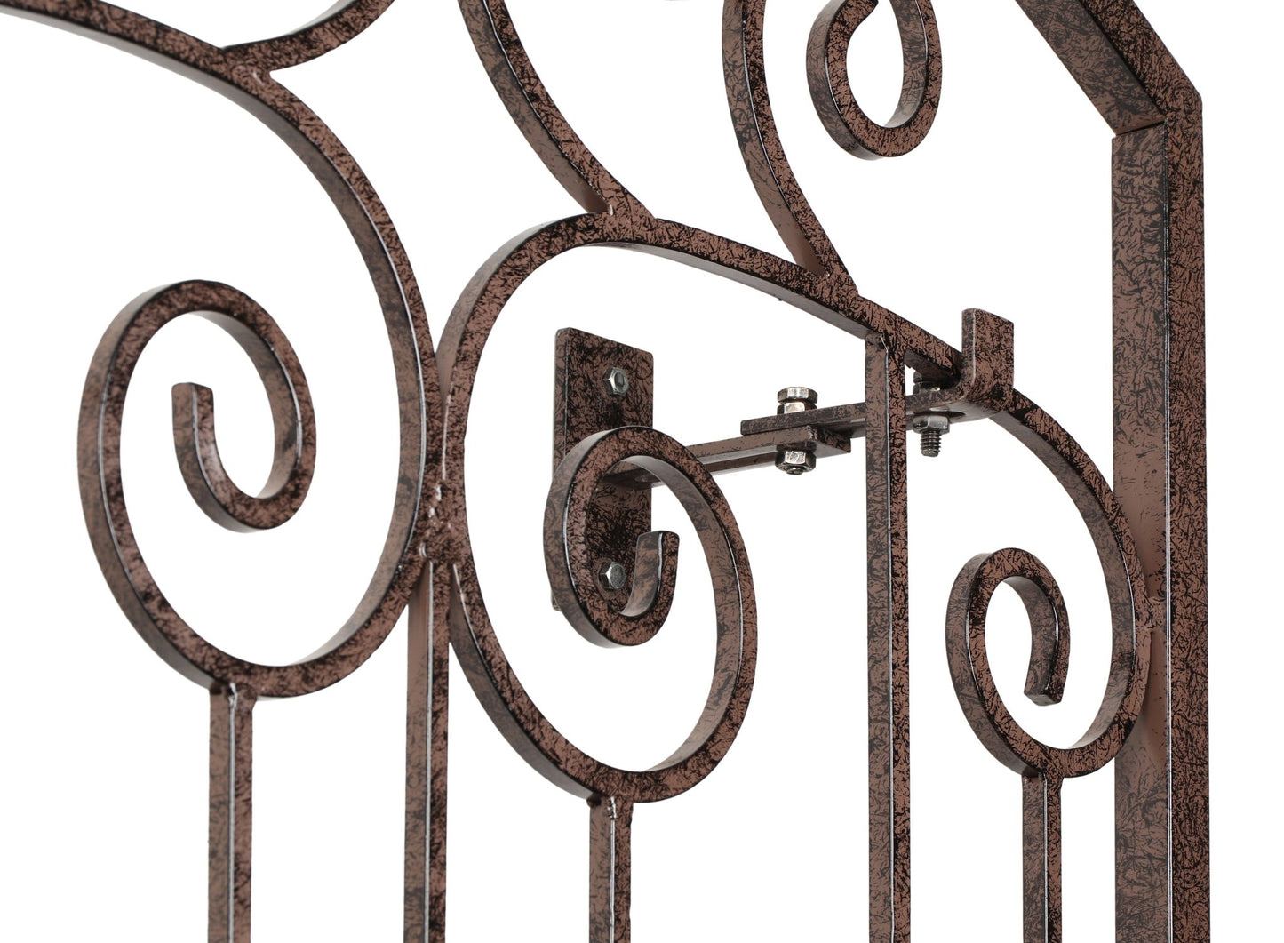 H Potter 8 Foot Wrought Iron Garden Trellis Metal Wall Screen with Wall Mounting Brackets - H Potter
