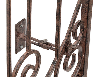 H Potter 8 Foot Wrought Iron Garden Trellis Metal Wall Screen with Wall Mounting Brackets