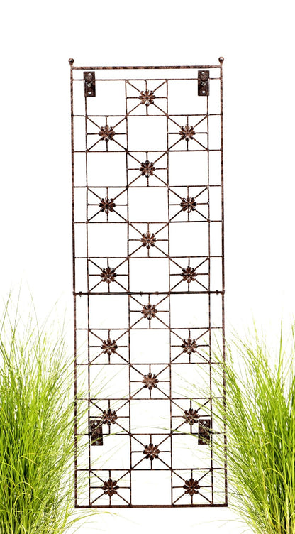 H Potter Metal Wall Decor Trellis Indoor Outdoor with Wall Mounting Brackets