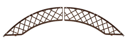 Arch detail close-up on H Potter large trellis screen, smooth powder-coated finish